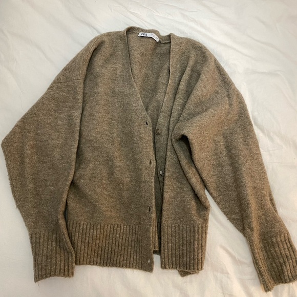Zara Tan Cardigan Sweater - Picture 4 of 4